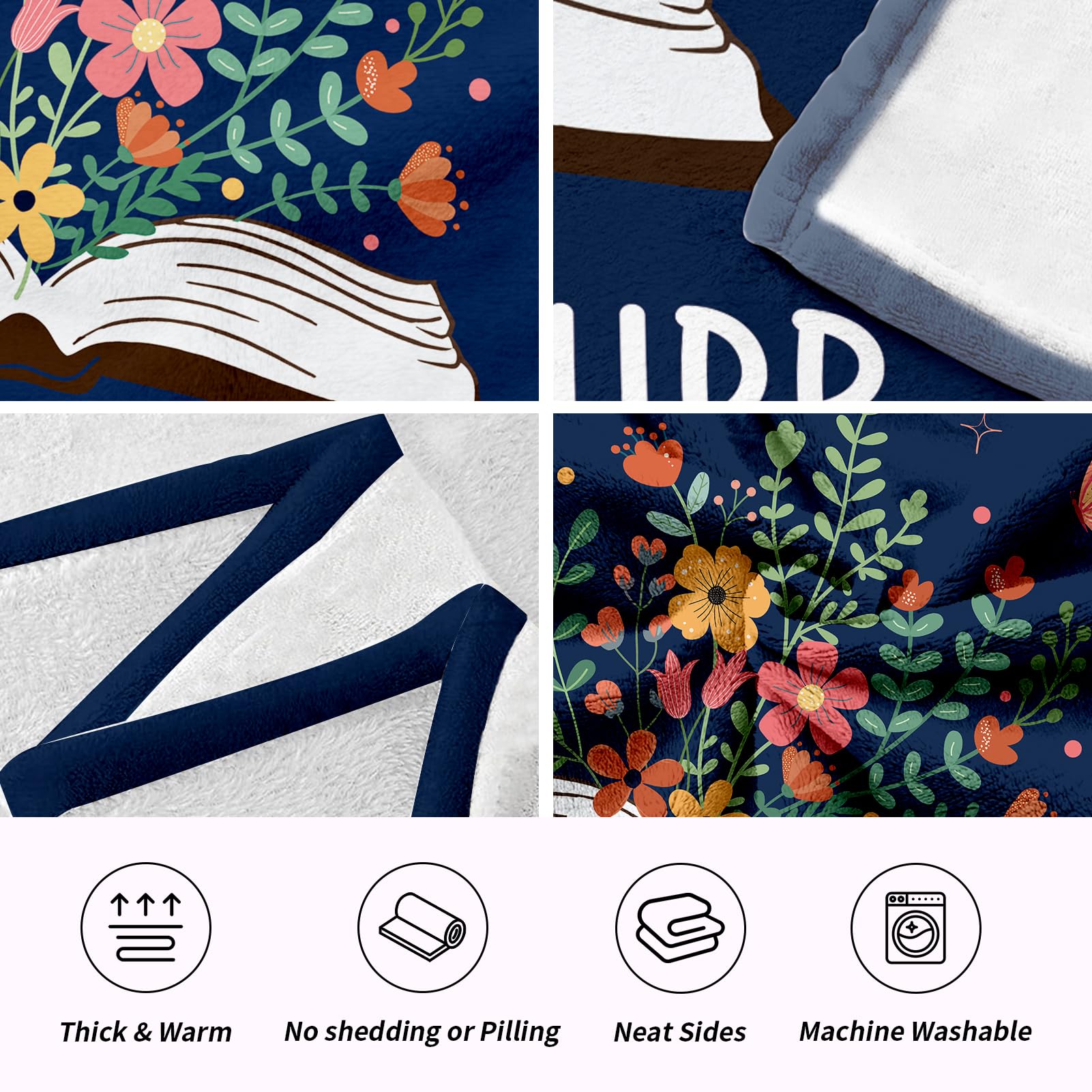 Glydein blanket in gift box adds instant gifting impact for book lovers.