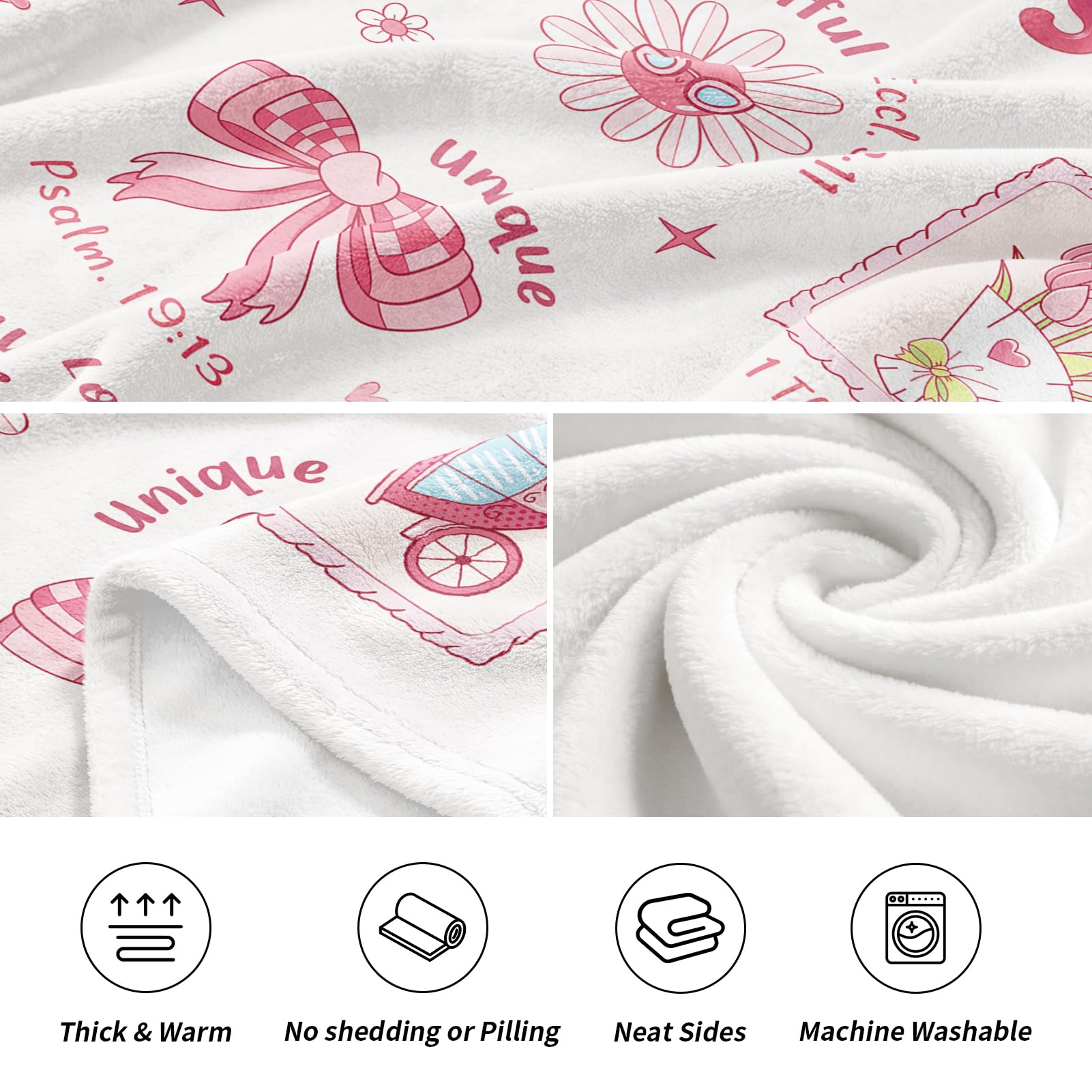 Glydein Christian blanket gift for girls, ideal for birthdays and holidays