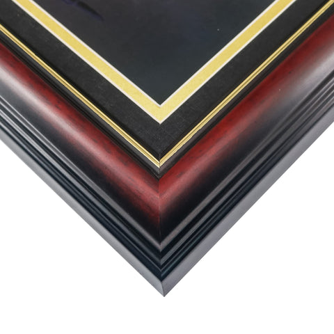 GMFrames black over gold double mat enhances 8x10 photos with elegant contrast.