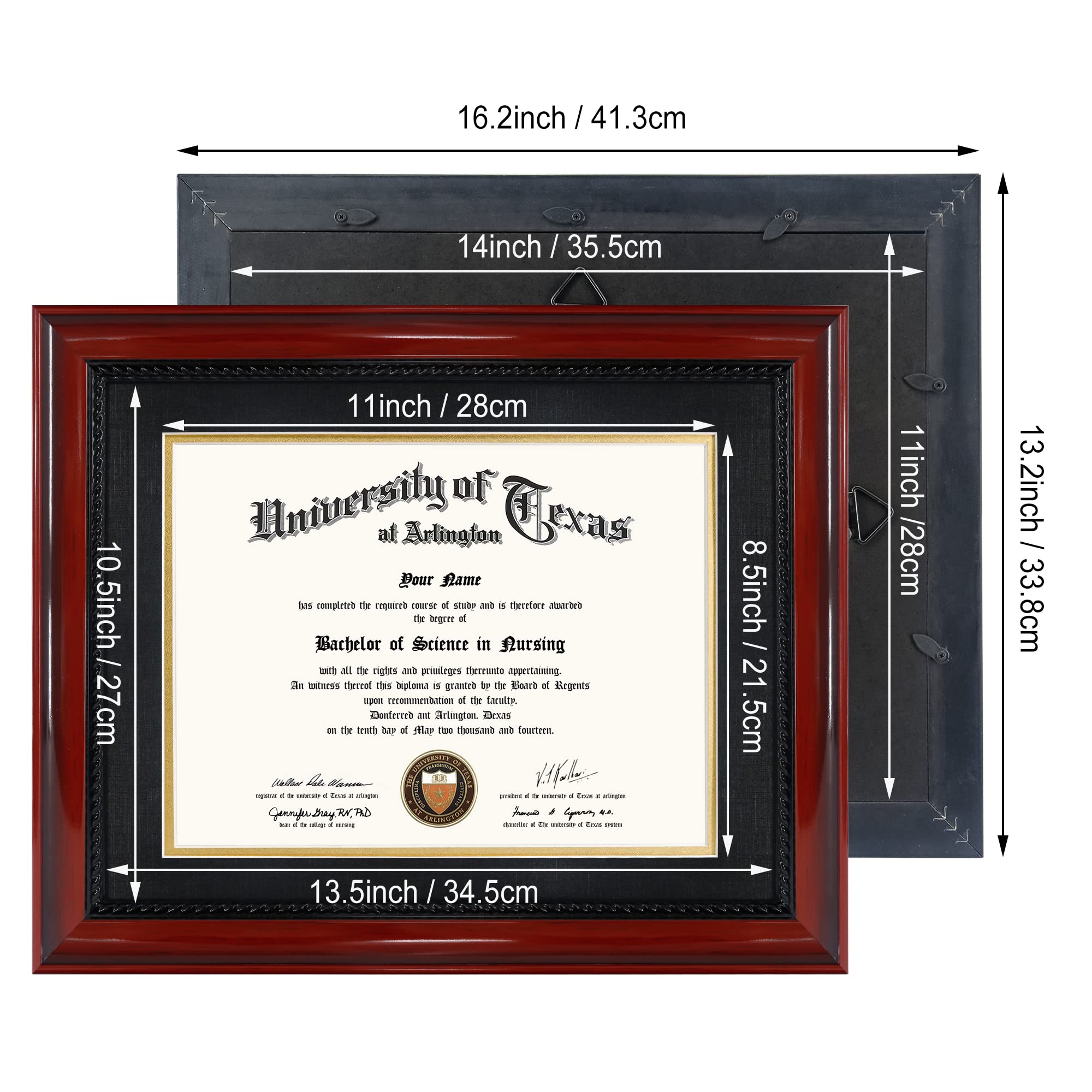 GMFrames solid wood cherry finish frame adds warmth