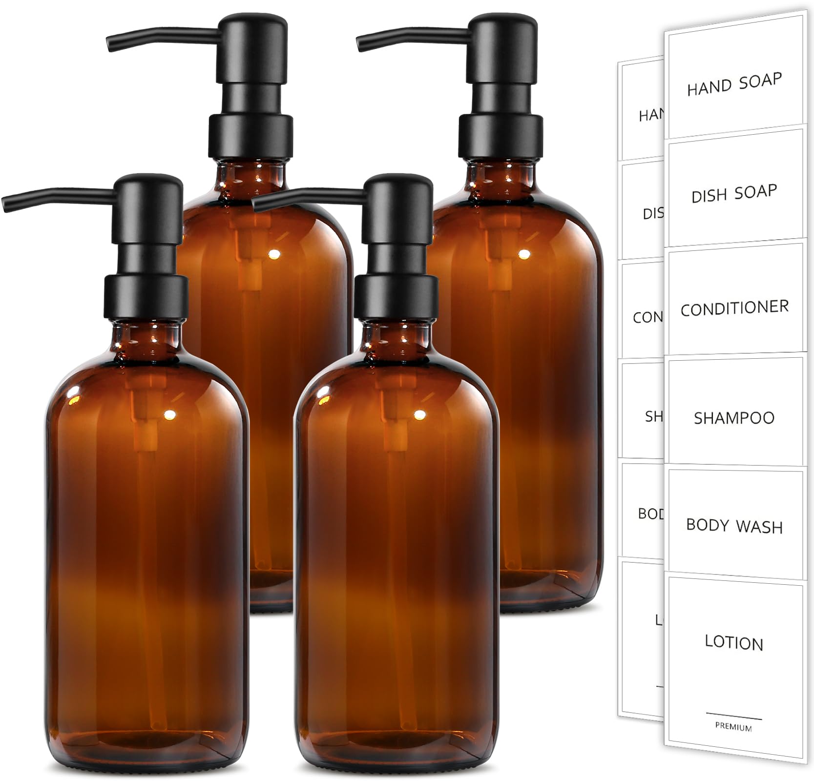 GMISUN amber glass dispenser with round silhouette enhances vintage kitchen decor