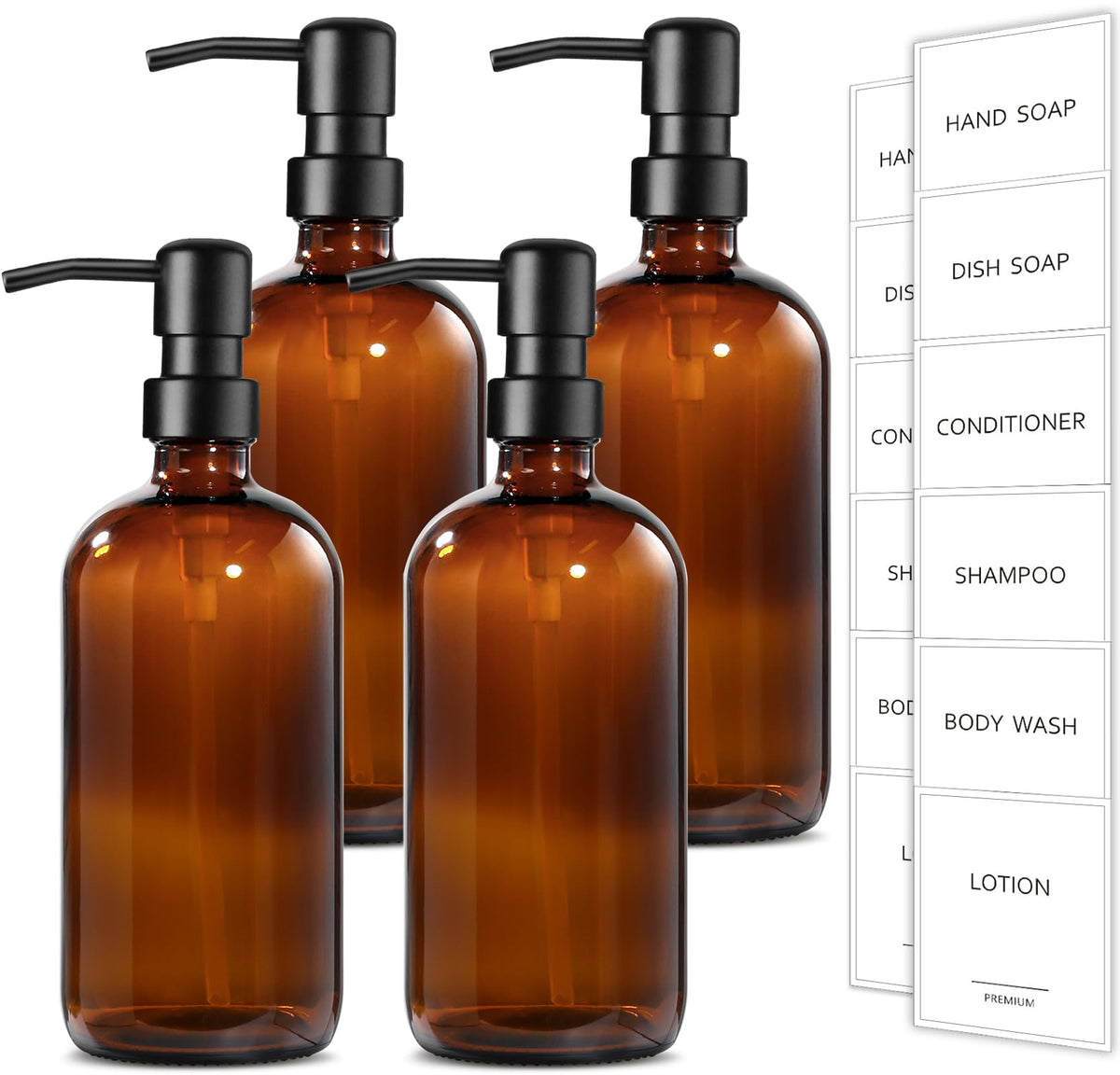 GMISUN amber glass dispenser with round silhouette enhances vintage kitchen decor