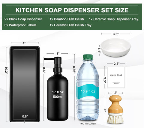 GMISUN matte black ceramic tray supports the bottle while keeping the area dry