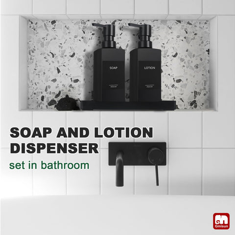 GMISUN matte black finish dispenser close-up adds sleek decor touch.