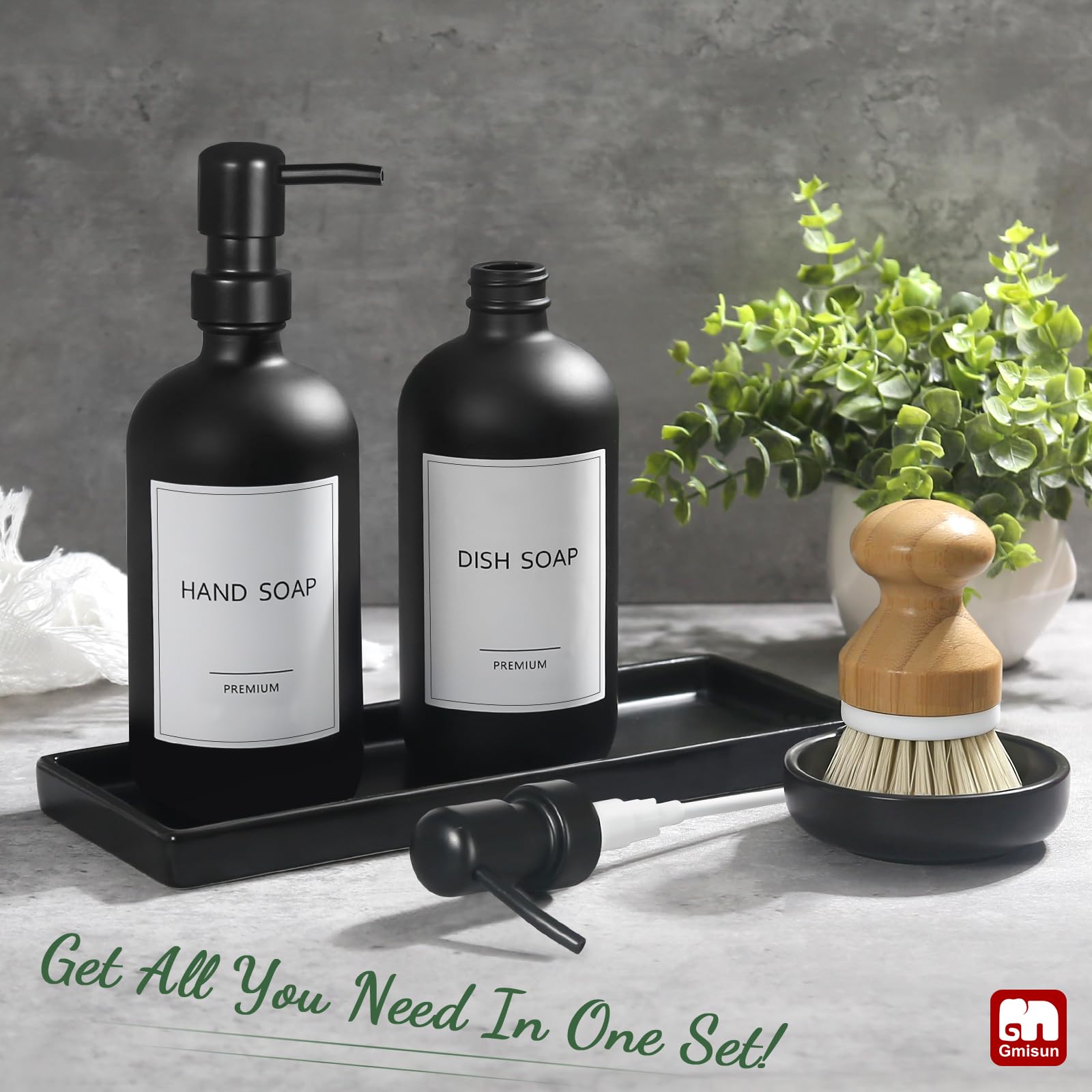 GMISUN refillable soap bottle designed for precise, tidy soap dispenses