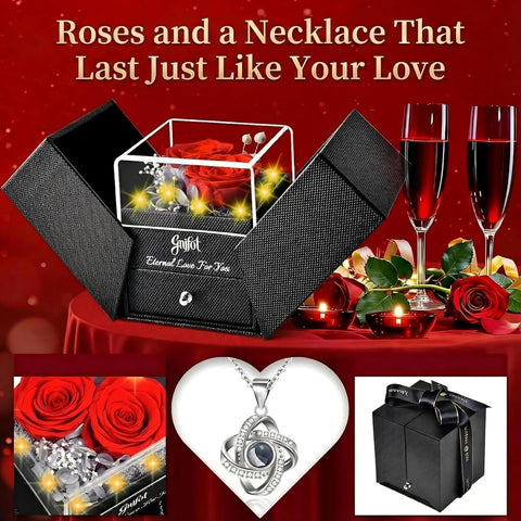 Gnifot eco-friendly preserved-rose, sustainable keepsake with no maintenance