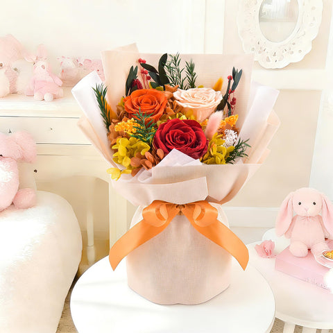 Gnifot preserved flowers bouquet luxury centerpiece elevating dining and living spaces.