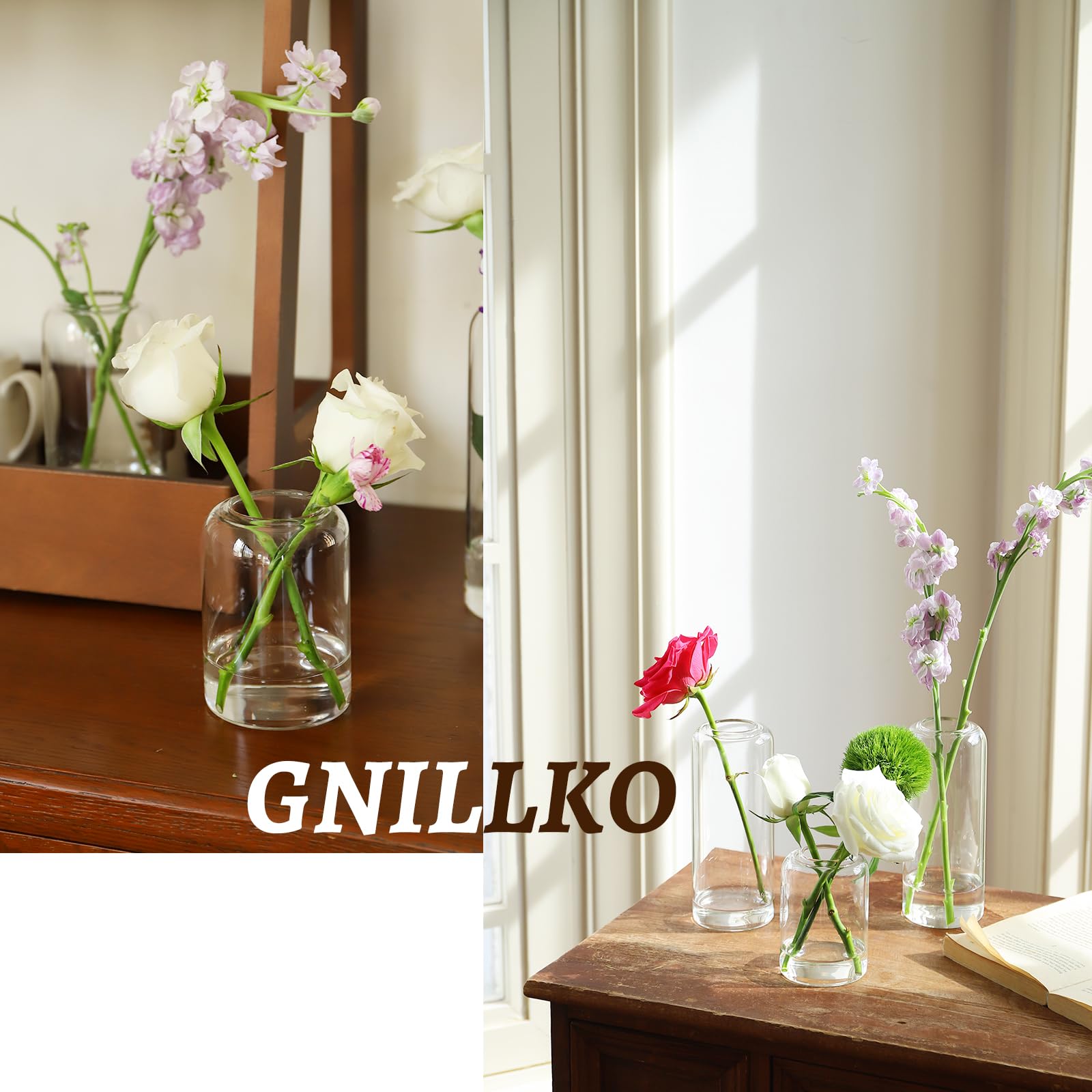 GNILLKO Glass Bud Vases arrive with sturdy packaging protection