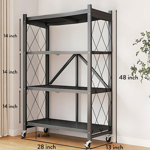 GOARLPEY metal shelves 4-tier sturdy construction for heavy tools and appliances