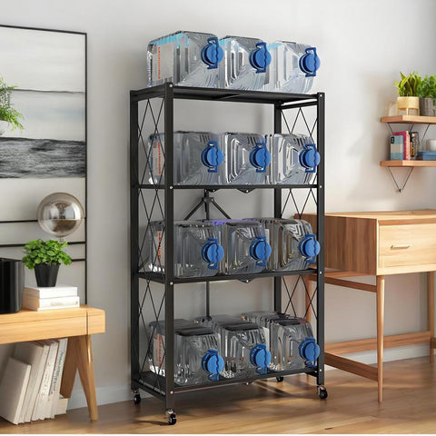 GOARLPEY microwave stand on wheels for easy room-to-room mobility