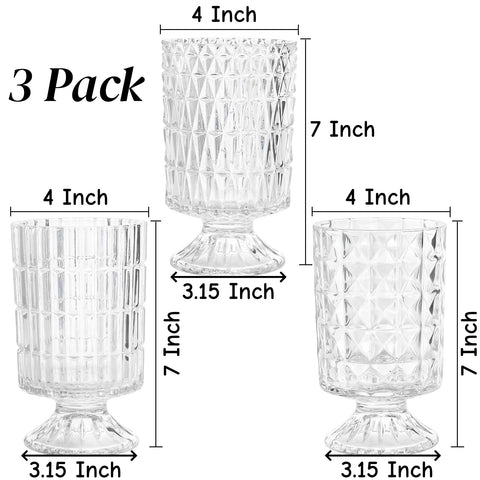 Goaste embossed vase 7-inch side pattern adds textured visual interest.