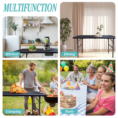 Gocamptoo folding table dining area setup for 2–6 people