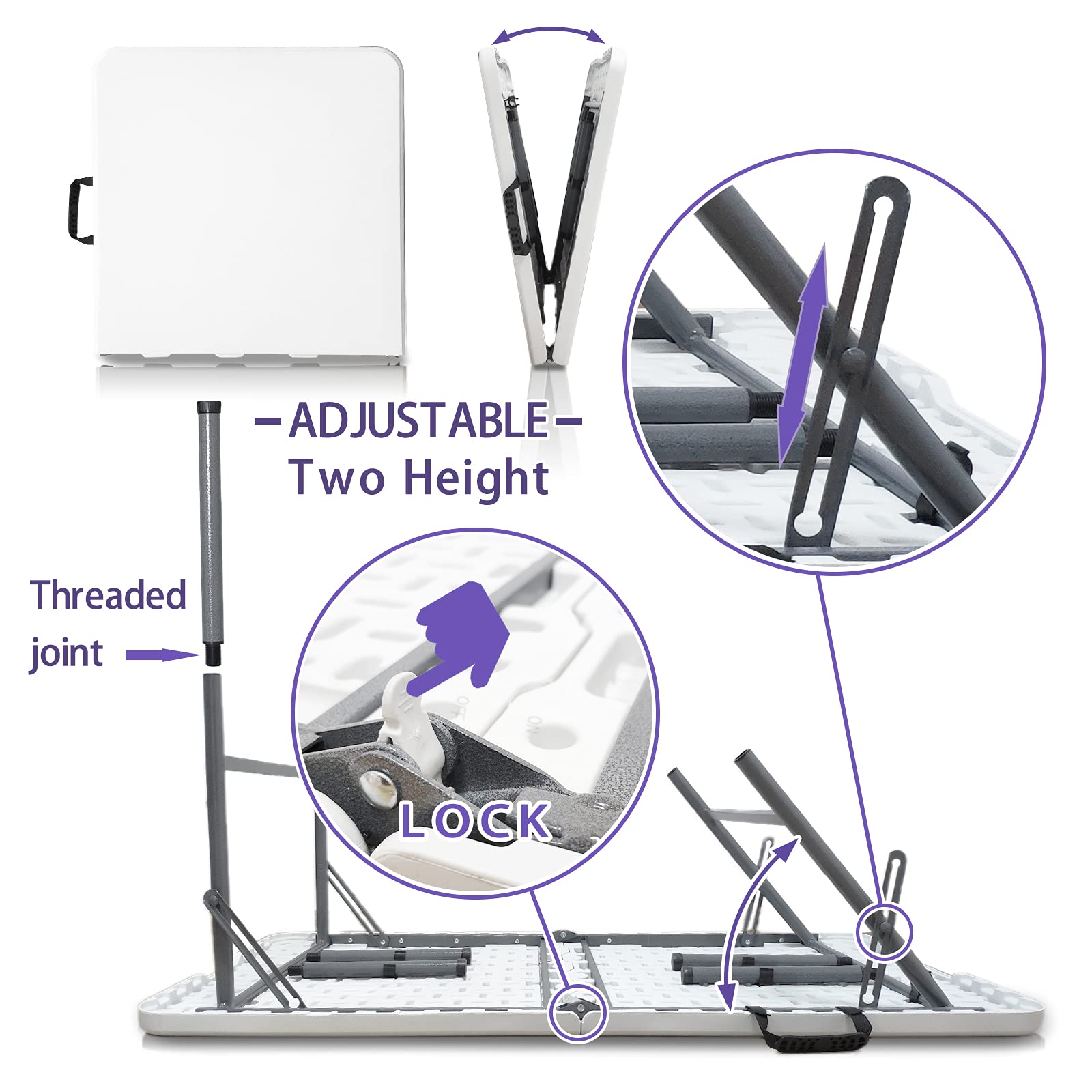 Gocamptoo table withstands indoor and outdoor use with waterproof surface.