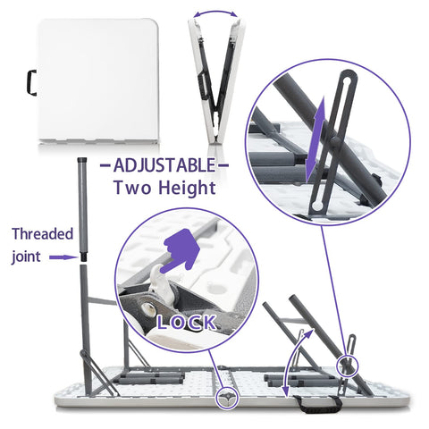 Gocamptoo table withstands indoor and outdoor use with waterproof surface.