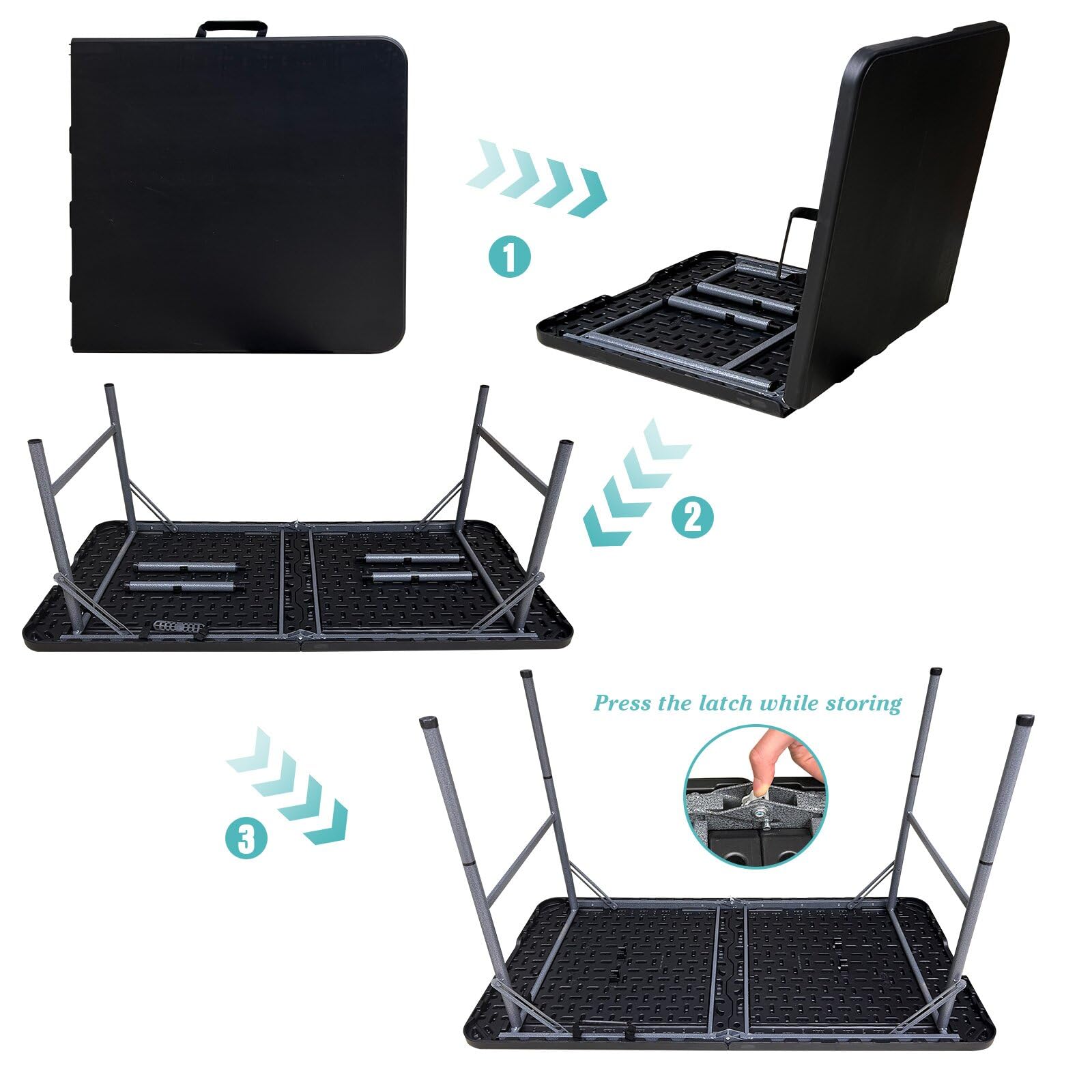 Gocamptoo folding table indoor event setup for games