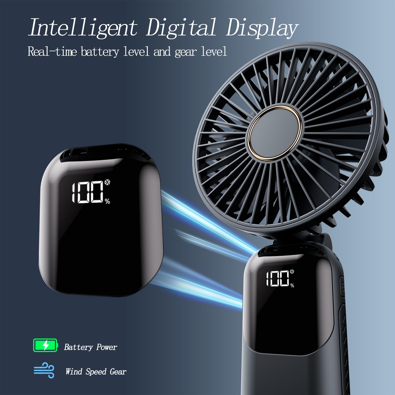 GOCKERA F01 with 4200mAh battery for long-lasting cooling sessions