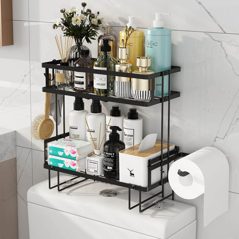 Godboat toilet shelf legs and adhesive secure for sturdy bathroom organization.