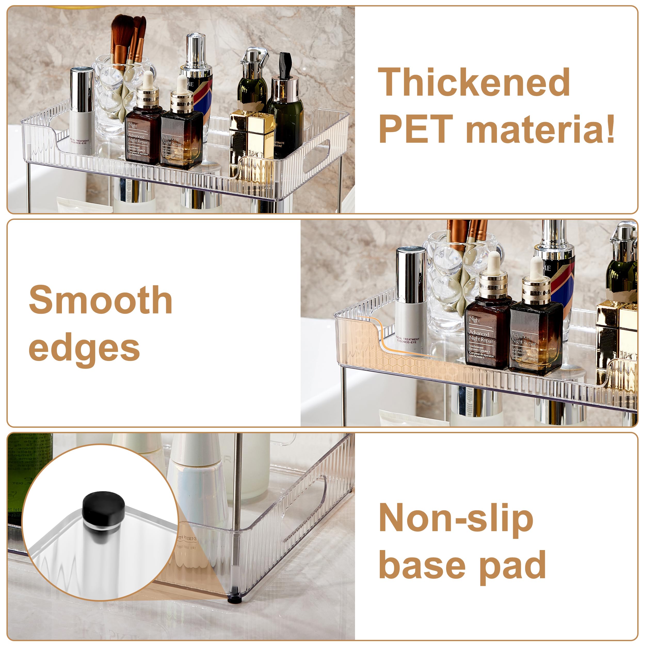 Goderewild fits A4 documents and cosmetics in a compact footprint for tidy surfaces.