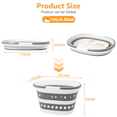 Goderewild collapsible laundry basket open, enables easy loading and quick sorting.