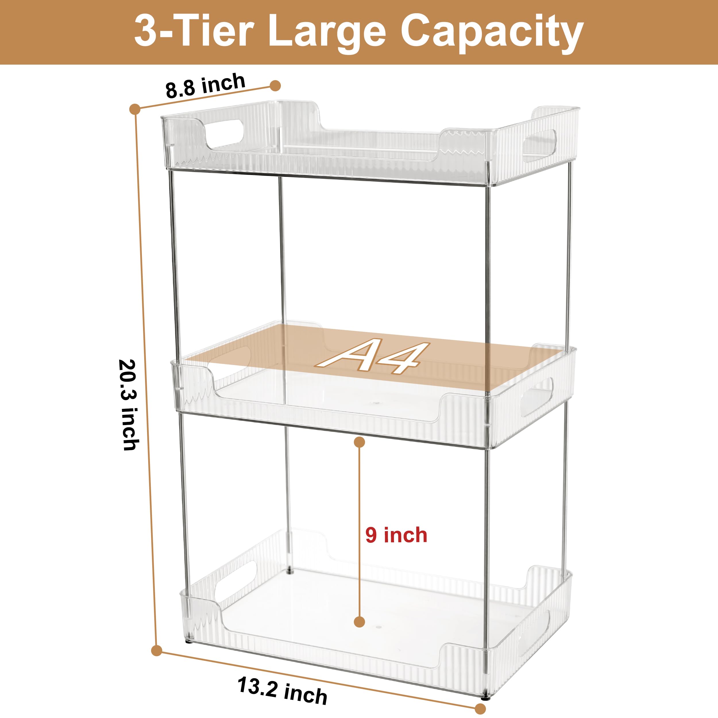 Goderewild multi-level skincare shelf keeps cosmetics organized and within easy reach.