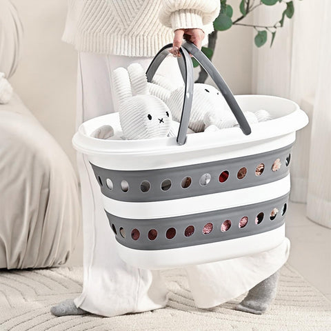 Goderewild portable laundry basket, travel-friendly design fits car and campsite.