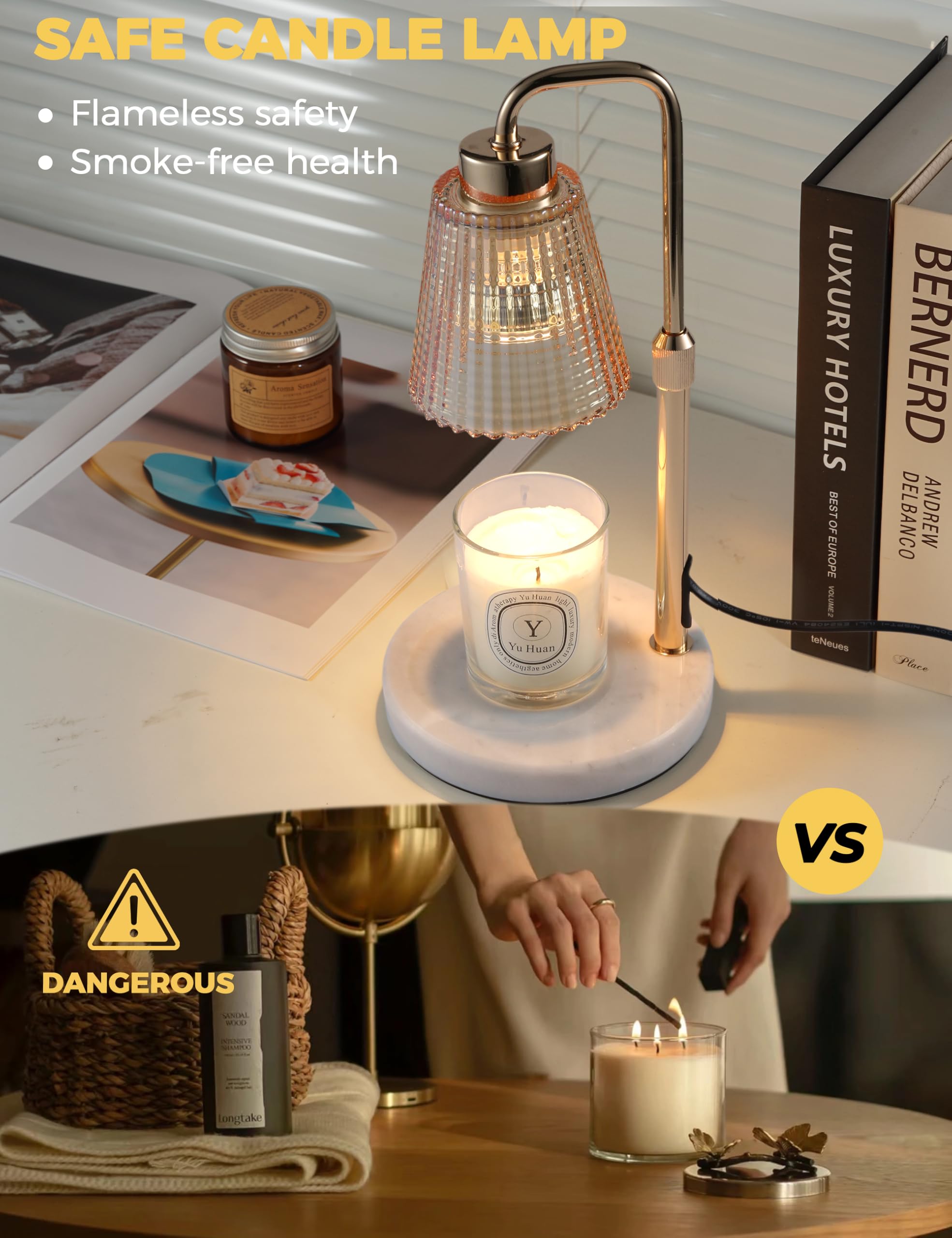 GODONLIF candle warmer lamp dimmable control — tailored brightness for any mood