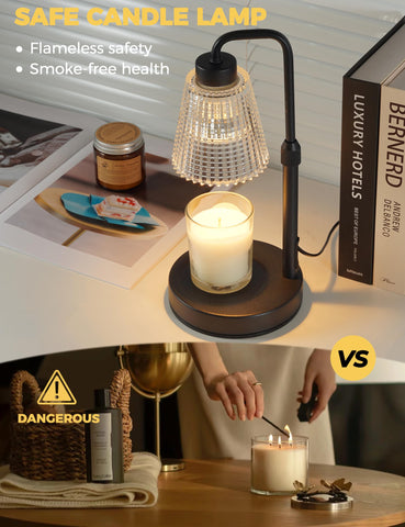 GODONLIF Candle Warmer Lamp dimmable control highlights customizable ambience without flame