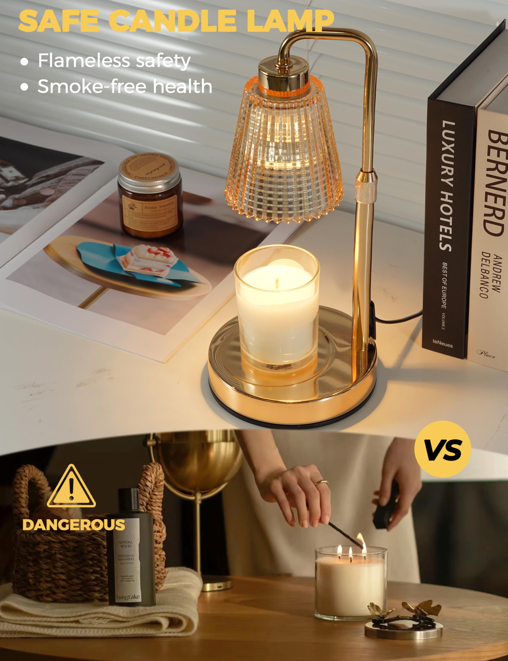 GODONLIF candle warmer lamp dimmable knob for mood control