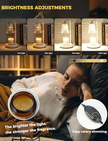 GODONLIF candle warmer lamp dimmable knob for personalized lighting.