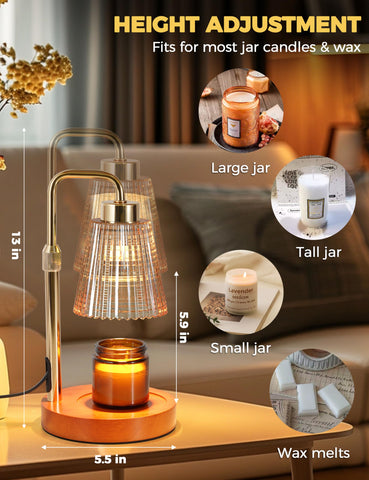 GODONLIF Candle Warmer Lamp living room setup shows versatile decor and warmth