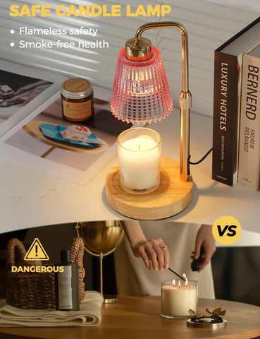 GODONLIF candle warmer lamp on tabletop delivering warm aroma and light
