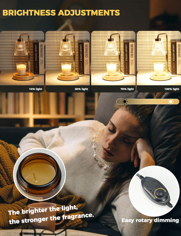 GODONLIF Candle Warmer Lamp timer function for steady fragrance and light