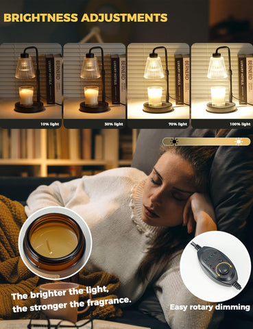 GODONLIF Candle Warmer Lamp timer function enables automatic ambiance
