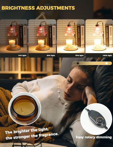 GODONLIF candle warmer lamp with two bulbs enhances room ambiance