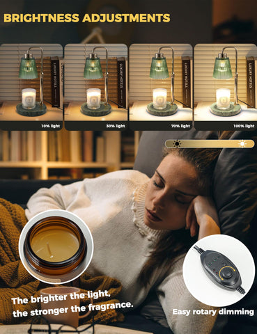 GODONLIF dimmable timer candle warmer for customizable mood lighting.