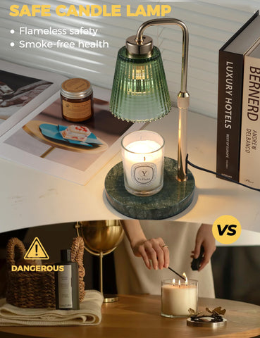 GODONLIF candle warmer with glass shade enabling clean, even wax melting.