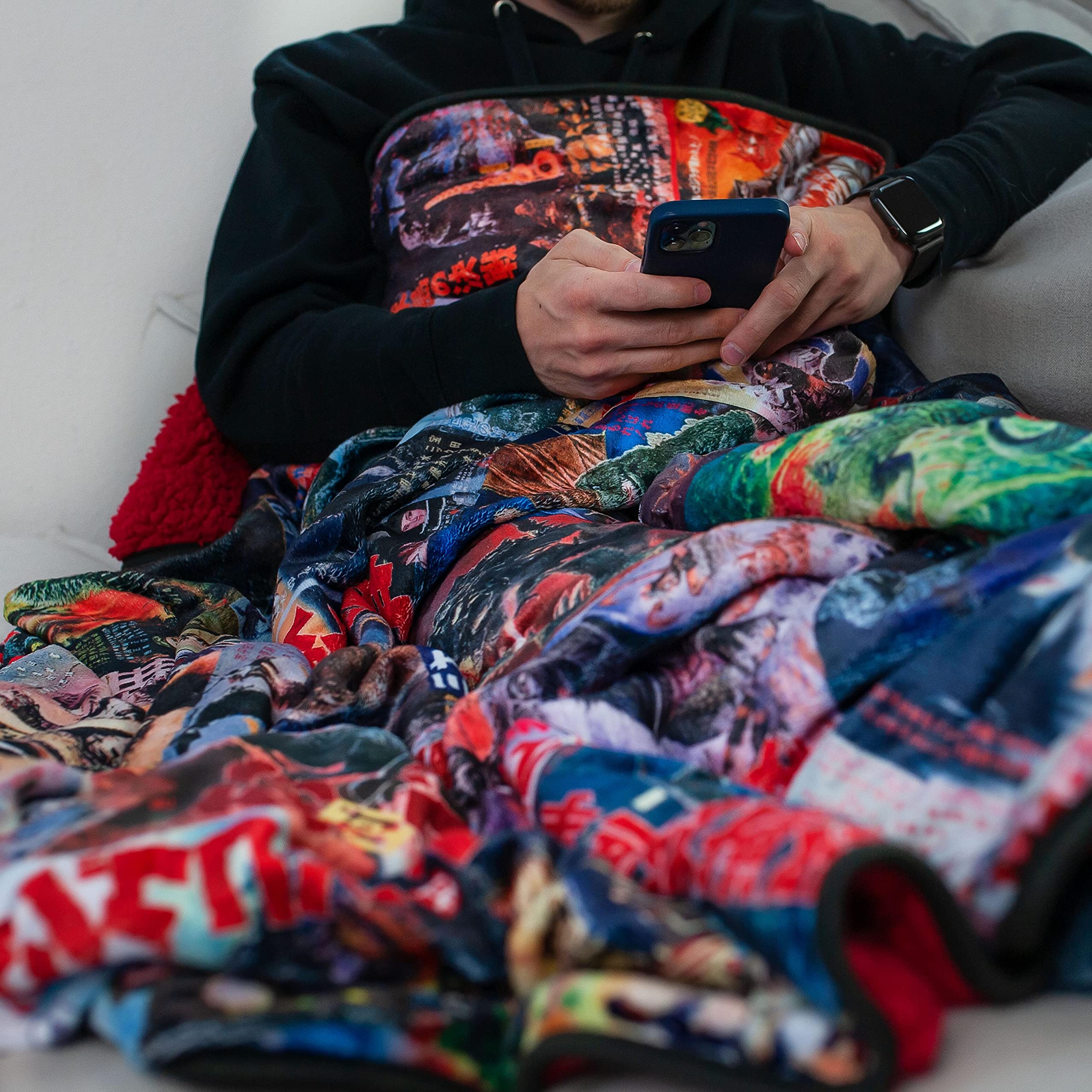 Godzilla washable fleece blanket is easy to care for after adventures.