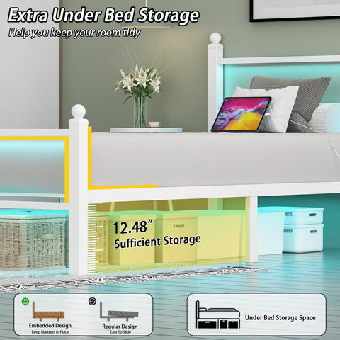 Gohapnis under-bed storage space keeps belongings organized.
