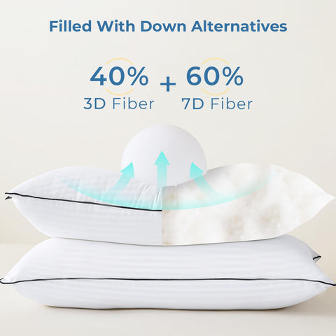 GOHOME down-alternative fill close-up, soft yet supportive feel