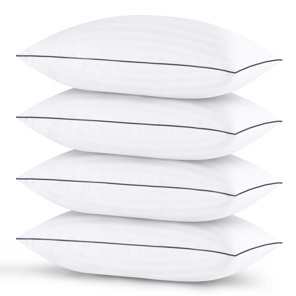 GOHOME queen pillow set of 4, front view, cooling coverage for restful sleep