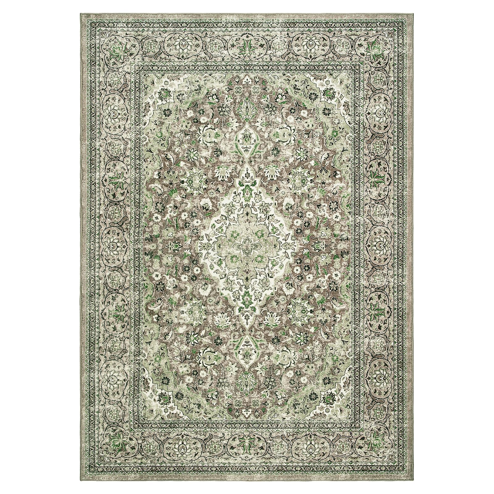 Goideal 4x6 Sage Green Washable Rug machine washable for quick cleanups.