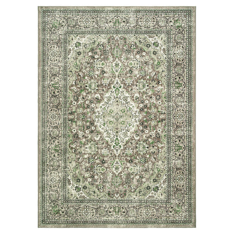 Goideal 4x6 Sage Green Washable Rug machine washable for quick cleanups.