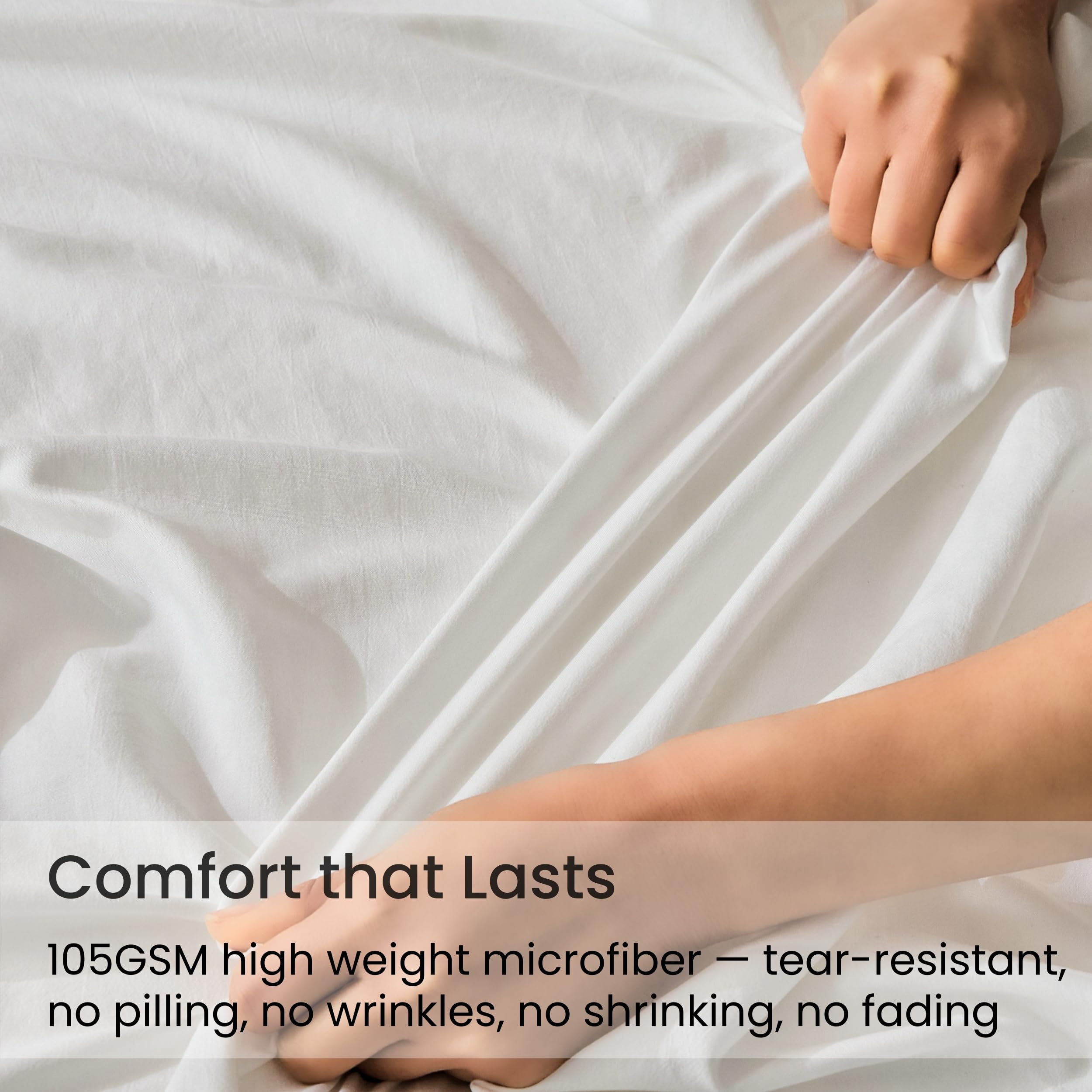 GOKOTTA deep-pocket king sheet fits mattresses up to 16 inches.