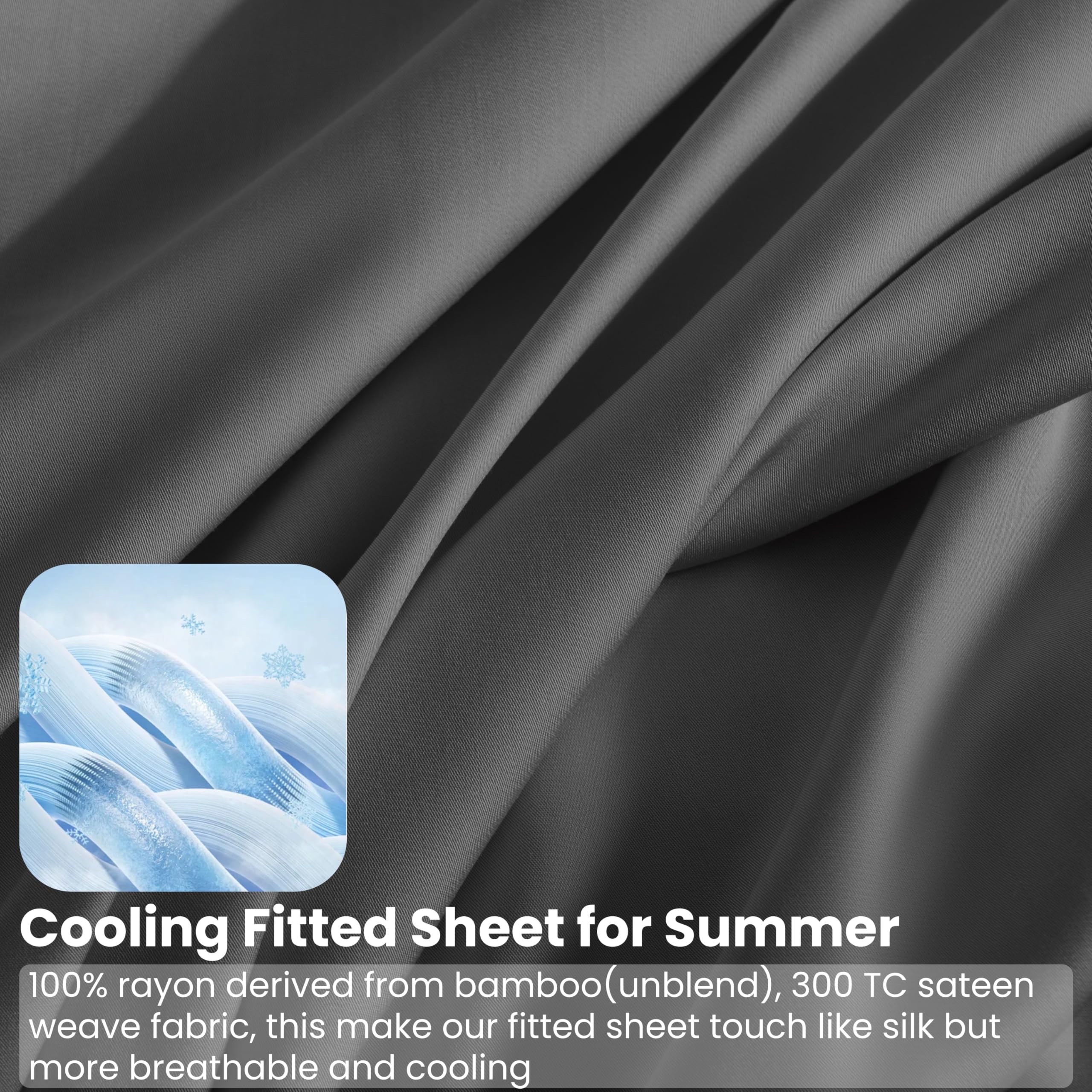 Gokotta bamboo rayon 300TC sateen weave textures for silky softness