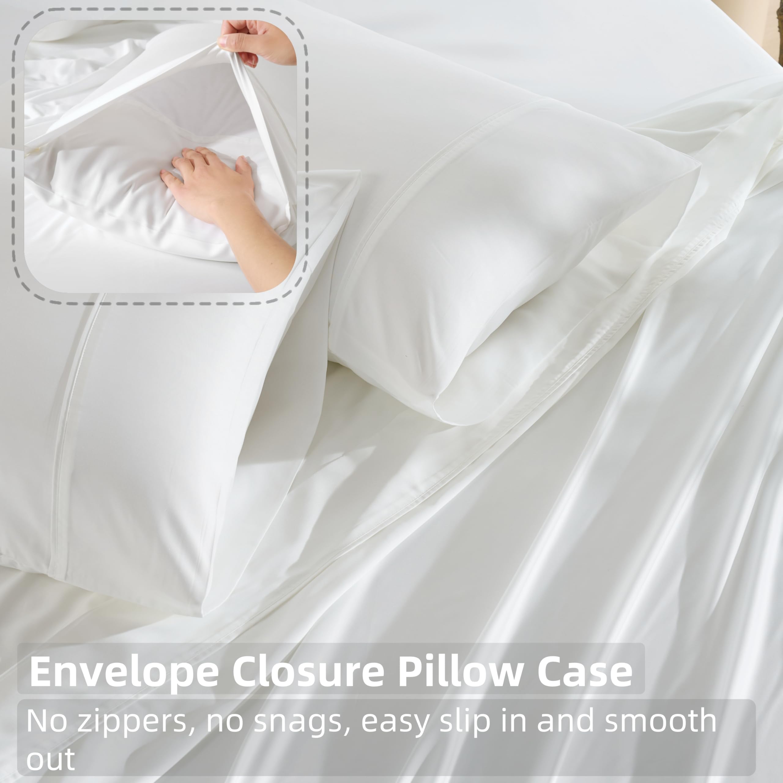 GOKOTTA bamboo rayon sheets offer natural breathability.