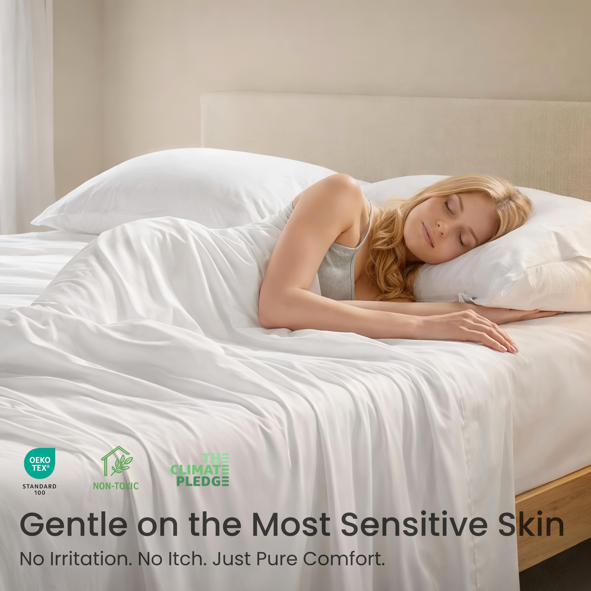 GOKOTTA 105 GSM microfiber fabric for durable, long-lasting sheets.
