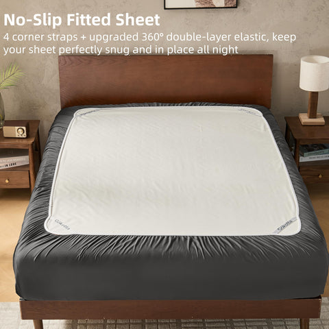 Gokotta fitted sheet with moisture-wicking breathable fabric to stay dry overnight