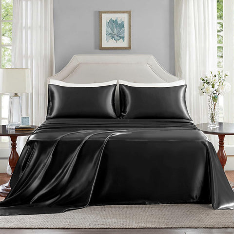 GOLAL satin deep-pocket fitted sheet designed for mattresses up to 16 inches