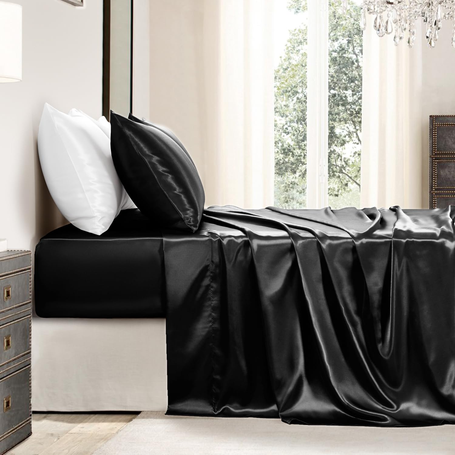 GOLAL satin sheets easy-care instructions for machine washing