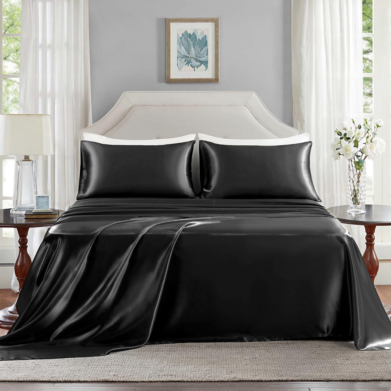 GOLAL fitted sheet close-up showing deep-pocket elastic fit